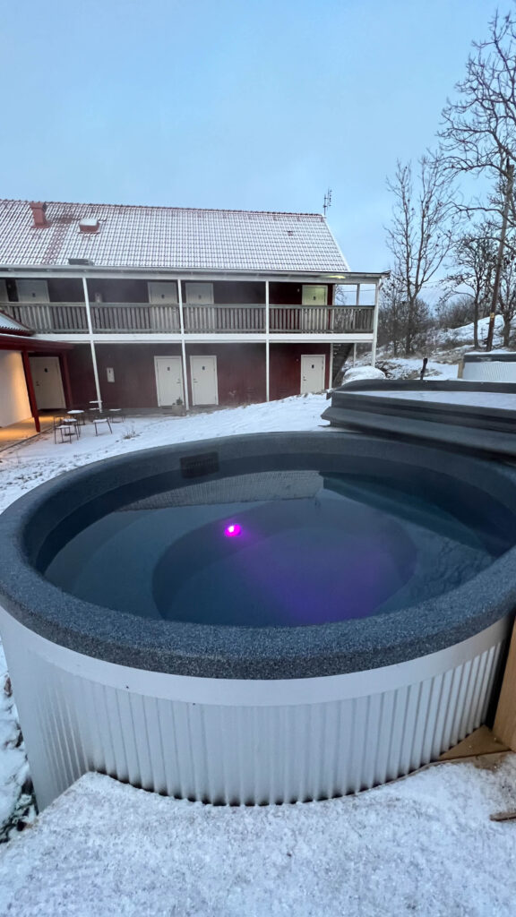 a hot tub at tofta herrgård